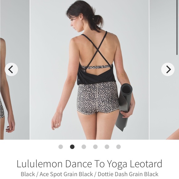 Lululemon Dance To Yoga Leotard in Black/Ace Spot Grain Black/Dottie Dash Grain - Picture 2 of 16